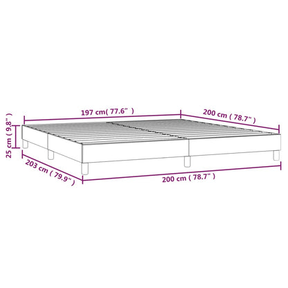 Boxspringbettgestell Dunkelbraun 200x200 cm Stoff
