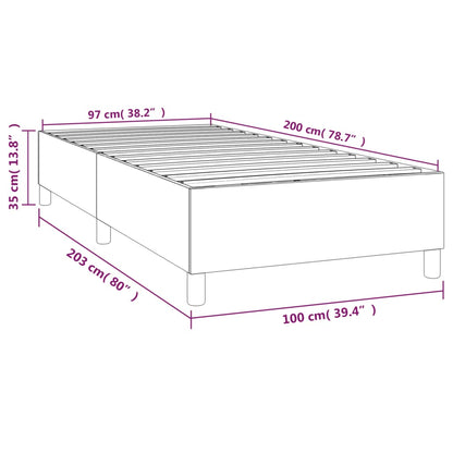 Boxspringbettgestell Creme 100x200 cm Stoff