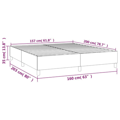 Boxspringbettgestell Dunkelgrau 160x200 cm Stoff
