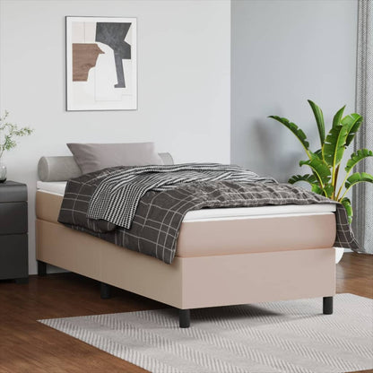 Boxspringbettgestell Cappuccino-Braun 80x200 cm Kunstleder