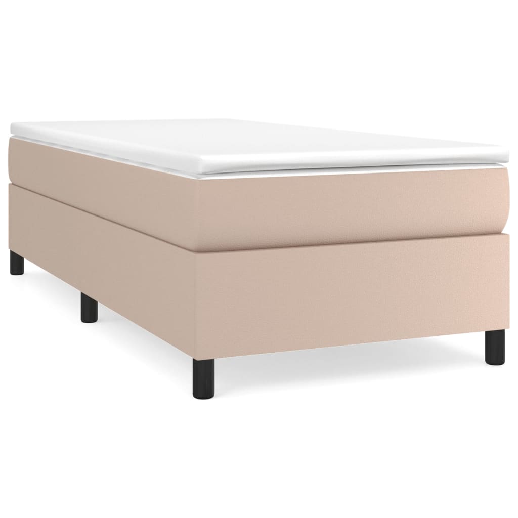 Boxspringbettgestell Cappuccino-Braun 100x200 cm Kunstleder