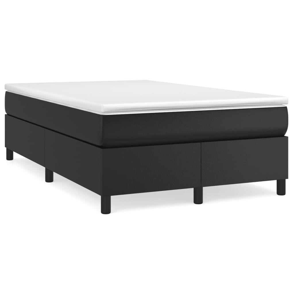 Boxspringbettgestell Schwarz 120x200 cm Kunstleder