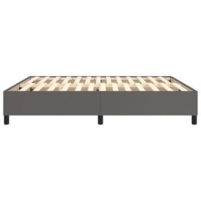 Boxspringbettgestell Grau 160x200 cm Kunstleder