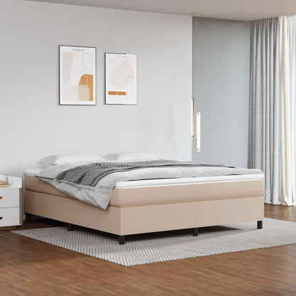Boxspringbettgestell Cappuccino-Braun 160x200 cm Kunstleder