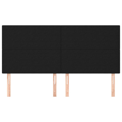 Kopfteil Schwarz 200 x 5 x 118/128 cm Stoff