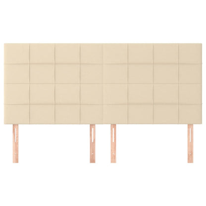 Kopfteil Creme 180x5x118/128 cm Stoff