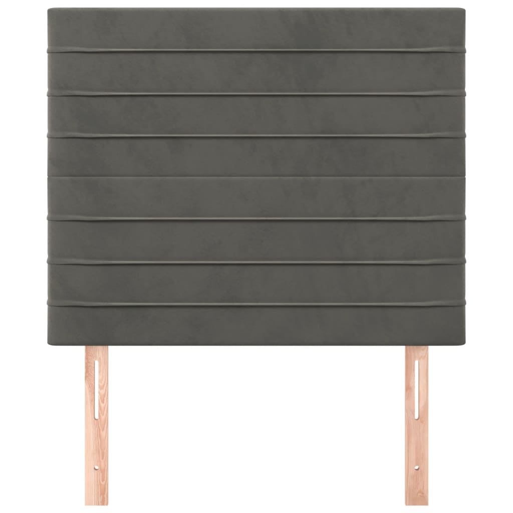 Kopfteil Dunkelgrau 90 x 5 x 118/128 cm Samt