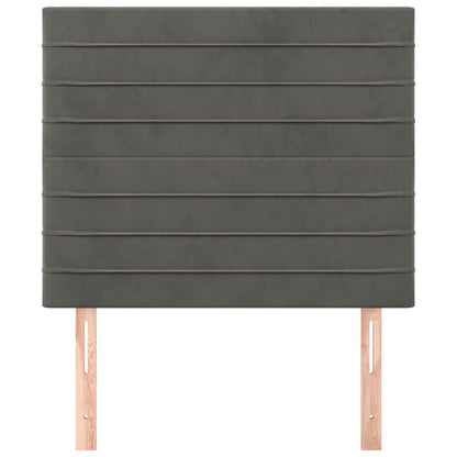 Kopfteil Dunkelgrau 100 x 5 x 118/128 cm Samt