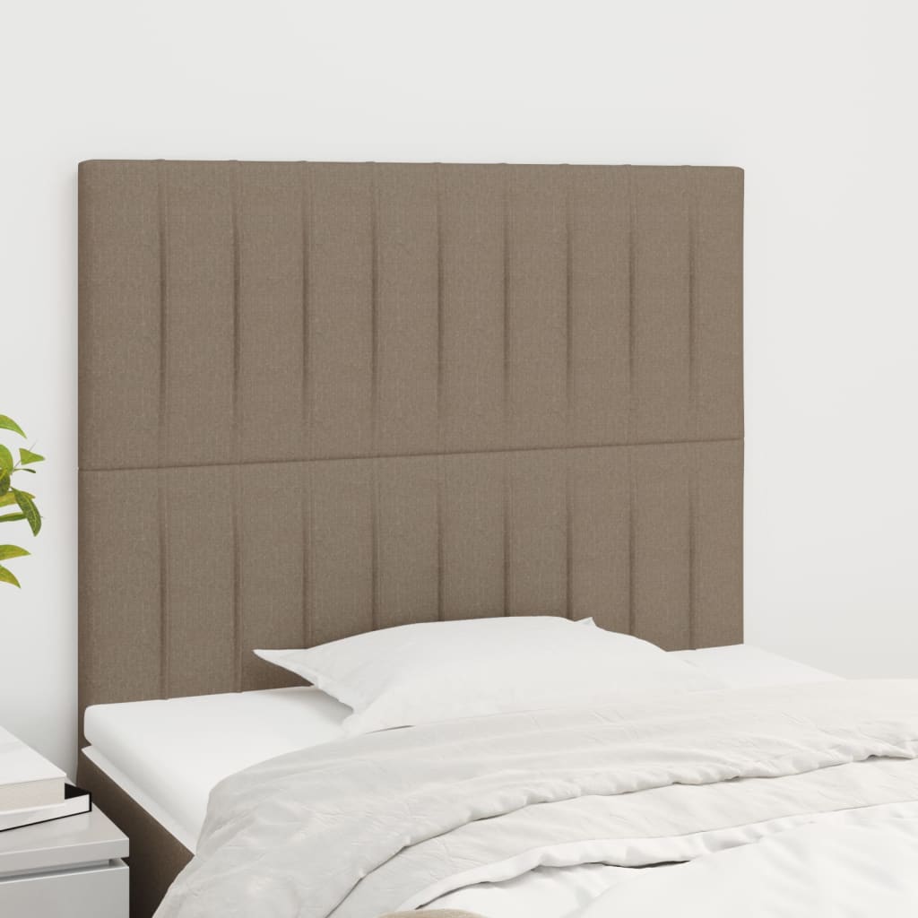 Kopfteil Taupe 90x5x118/128 cm Stoff