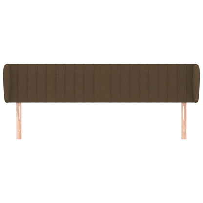 Kopfteil mit Ohren Dunkelbraun 163x23x78/88 cm Stoff