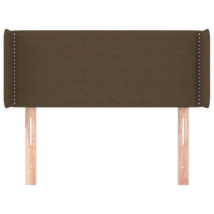 Kopfteil mit Ohren Dunkelbraun 103x16x78/88 cm Stoff