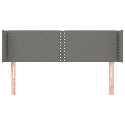 Kopfteil mit Ohren Dunkelgrau 147x16x78/88 cm Stoff