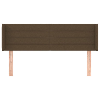 Kopfteil mit Ohren Dunkelbraun 147x16x78/88 cm Stoff