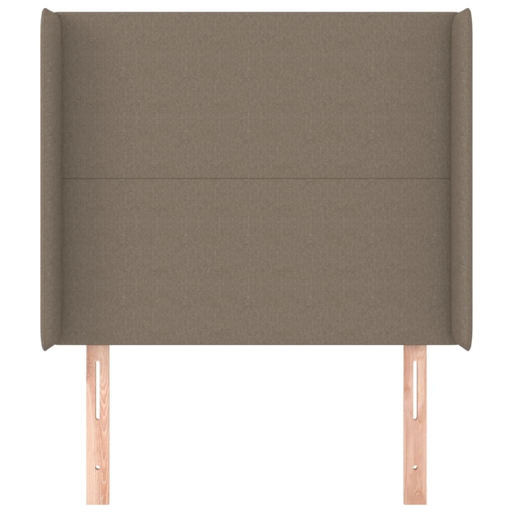 Kopfteil mit Ohren Taupe 103x16x118/128 cm Stoff