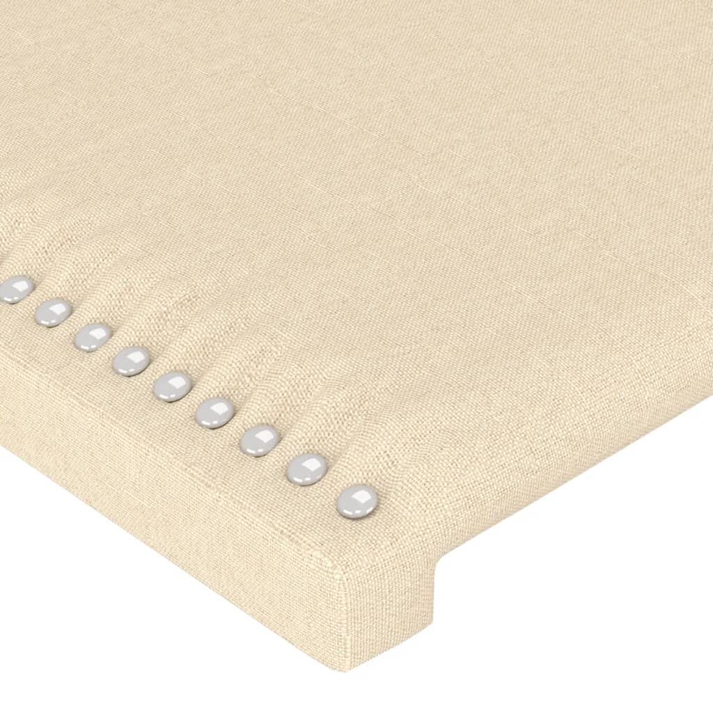 Kopfteil mit Ohren Creme 103x16x118/128 cm Stoff