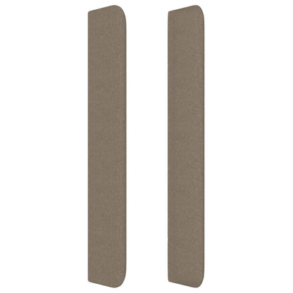 Kopfteil mit Ohren Taupe 93x16x118/128 cm Stoff