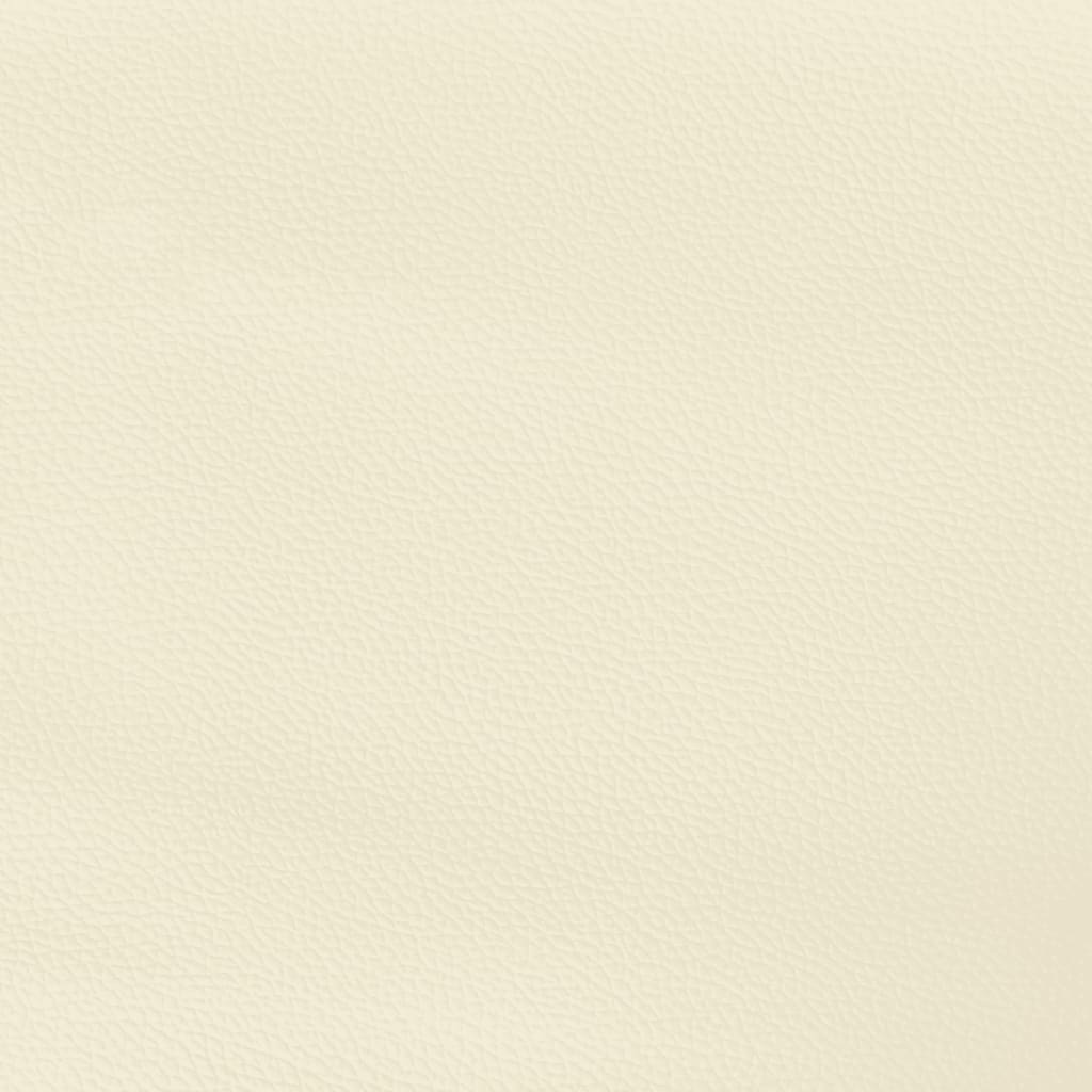 Kopfteil mit Ohren Creme 203x16x118/128 cm Kunstleder