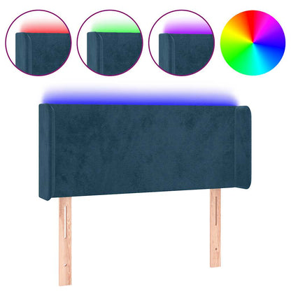 LED Kopfteil Dunkelblau 93x16x78/88 cm Samt