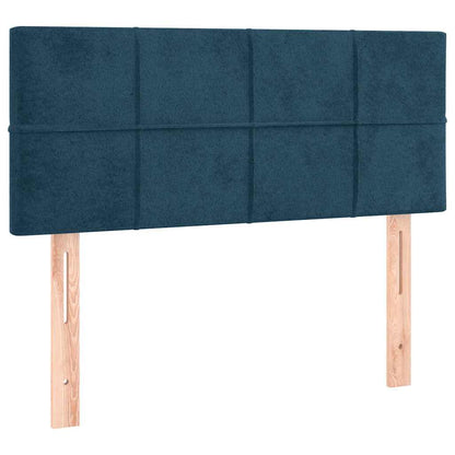 Boxspringbett mit Matratze Dunkelblau 100x200 cm Samt