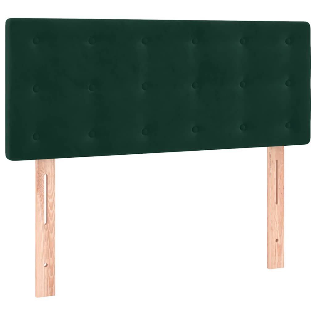 Boxspringbett mit Matratze Dunkelgrün 90x200 cm Samt