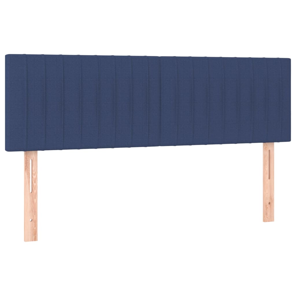 Boxspringbett mit Matratze & LED Blau 140x190 cm Stoff