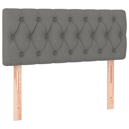 Boxspringbett mit Matratze & LED Dunkelgrau 90x190 cm Stoff