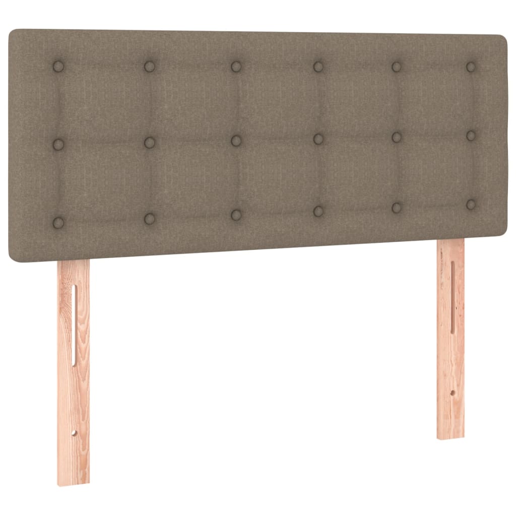 Boxspringbett mit Matratze & LED Taupe 90x190 cm Stoff