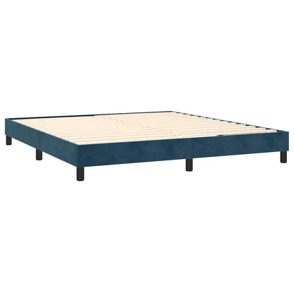Boxspringbett mit Matratze & LED Dunkelblau 180x200 cm Samt