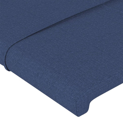 Bettgestell ohne Matratze Blau 90x200 cm Stoff