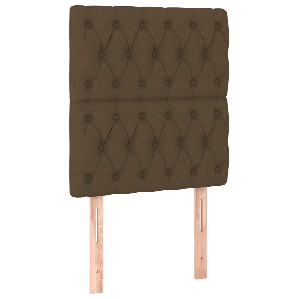 Bettgestell ohne Matratze Dunkelbraun 80x200 cm Stoff