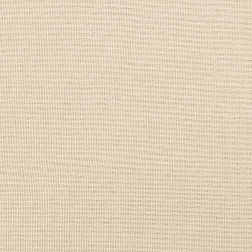 Bettgestell ohne Matratze Creme 80x200 cm Stoff
