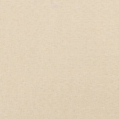 Bettgestell mit Kopfteil Creme 90x190 cm Stoff