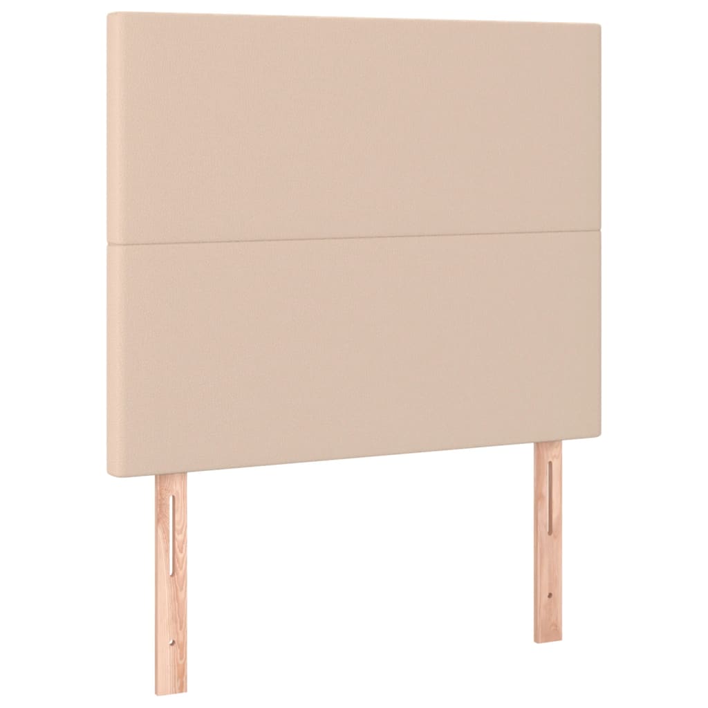 Bettgestell mit Kopfteil Cappuccino-Braun 80x200 cm Kunstleder