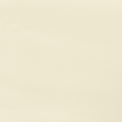 Bettgestell mit Kopfteil Creme 90x190 cm Kunstleder