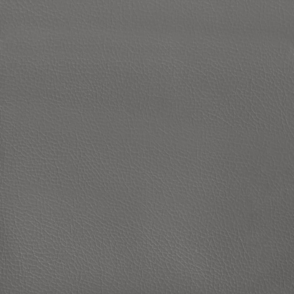 Bettgestell mit Kopfteil Grau 120x200 cm Kunstleder