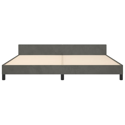 Bettgestell ohne Matratze Dunkelgrau 200x200 cm Samt