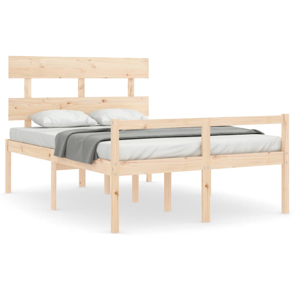 Seniorenbett mit Kopfteil Massivholz