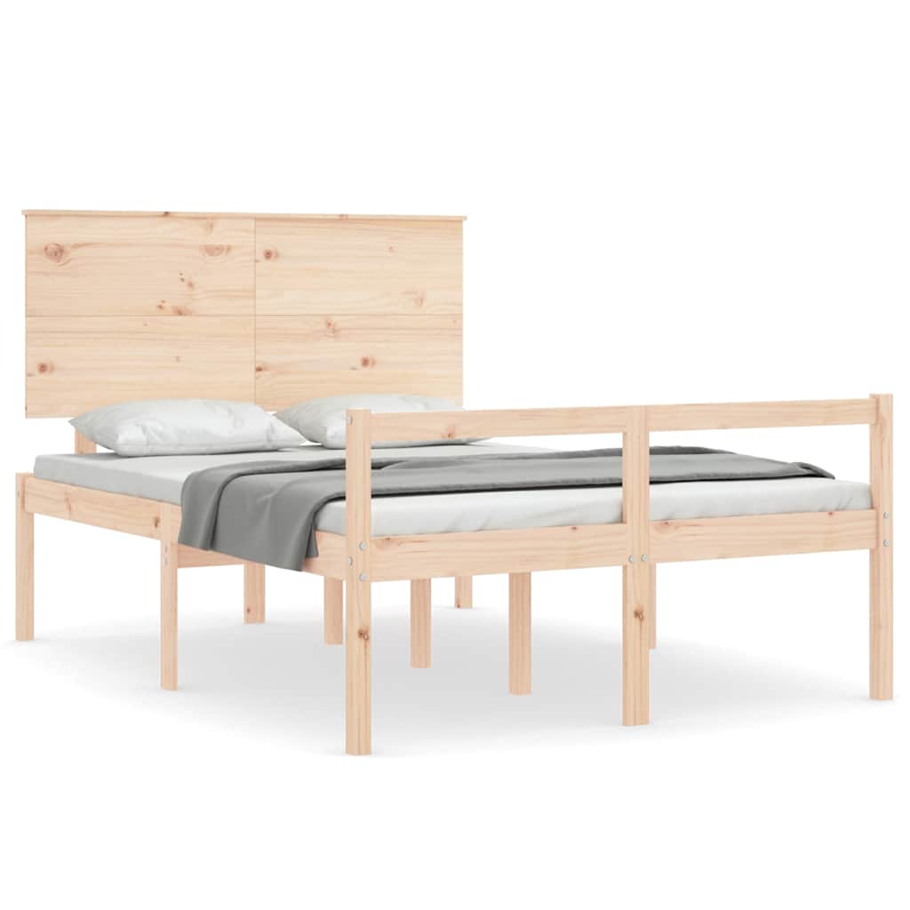 Seniorenbett mit Kopfteil 140x190 cm Massivholz