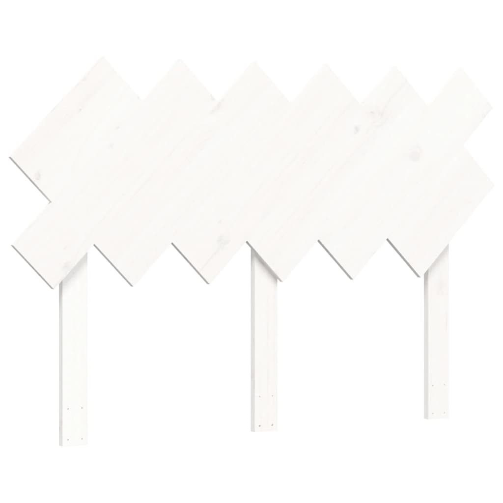 Seniorenbett mit Kopfteil Weiß Massivholz