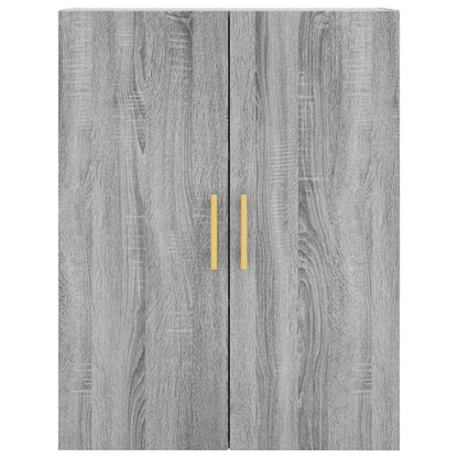 Highboard Grau Sonoma 69,5x34x180 cm Holzwerkstoff