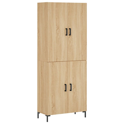 Highboard Sonoma-Eiche 69,5x34x180 cm Holzwerkstoff