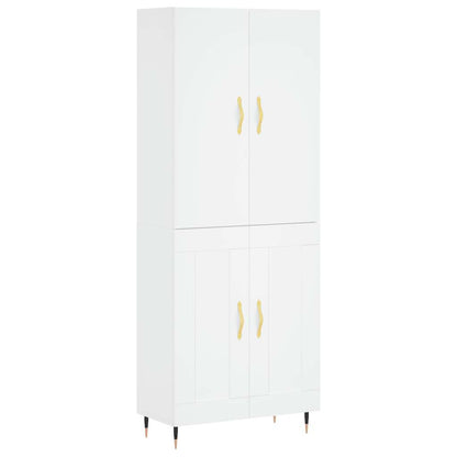 Highboard Weiß 69,5x34x180 cm Holzwerkstoff