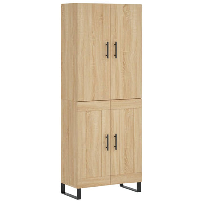 Highboard Sonoma-Eiche 69,5x34x180 cm Holzwerkstoff