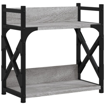 Druckerständer 2 Ablagen Grau Sonoma 40x20x40 cm Holzwerkstoff