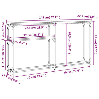 Konsolentisch Sonoma-Eiche 145x22,5x75 cm Holzwerkstoff