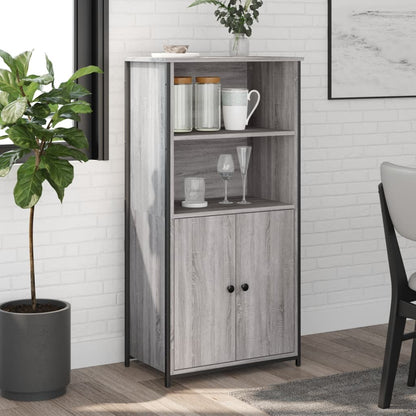 Highboard Grau Sonoma 62x36x121,5 cm Holzwerkstoff