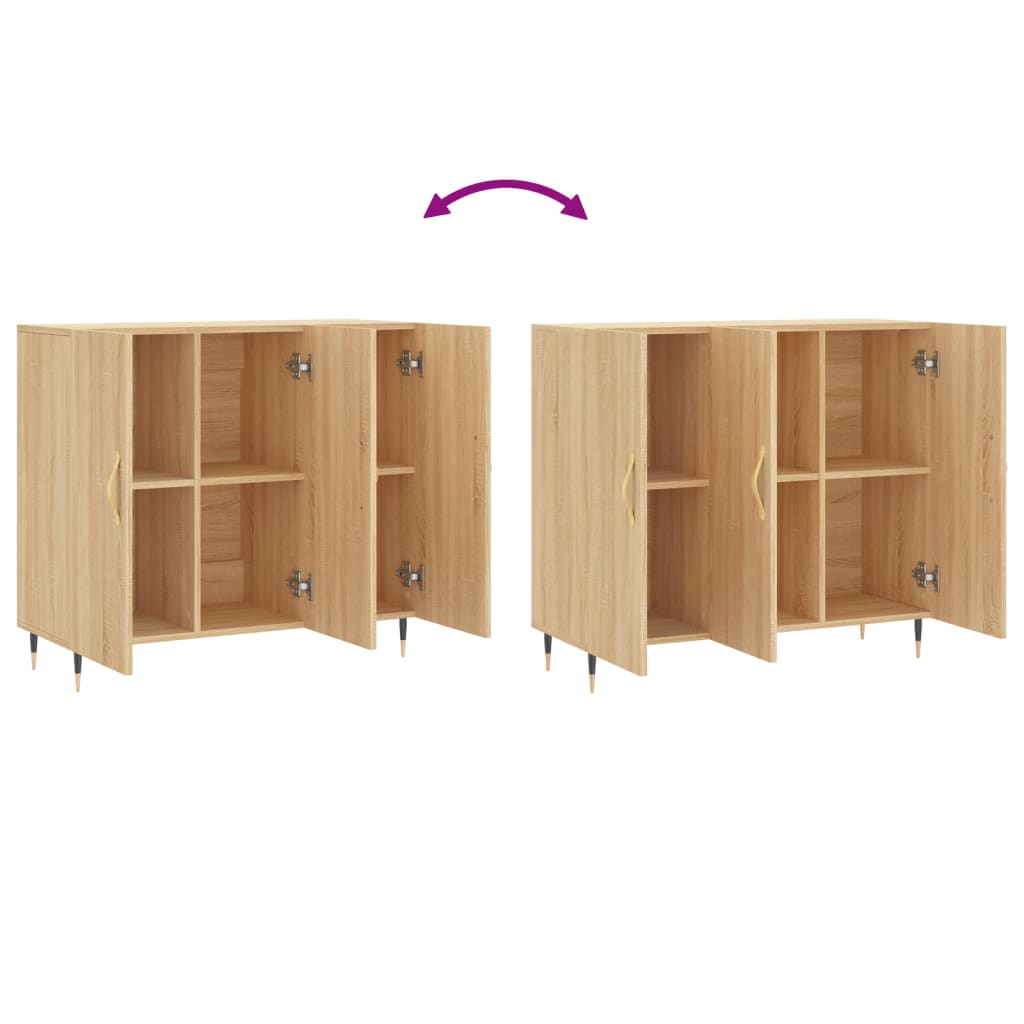 Sideboard Sonoma-Eiche 90x34x80 cm Holzwerkstoff