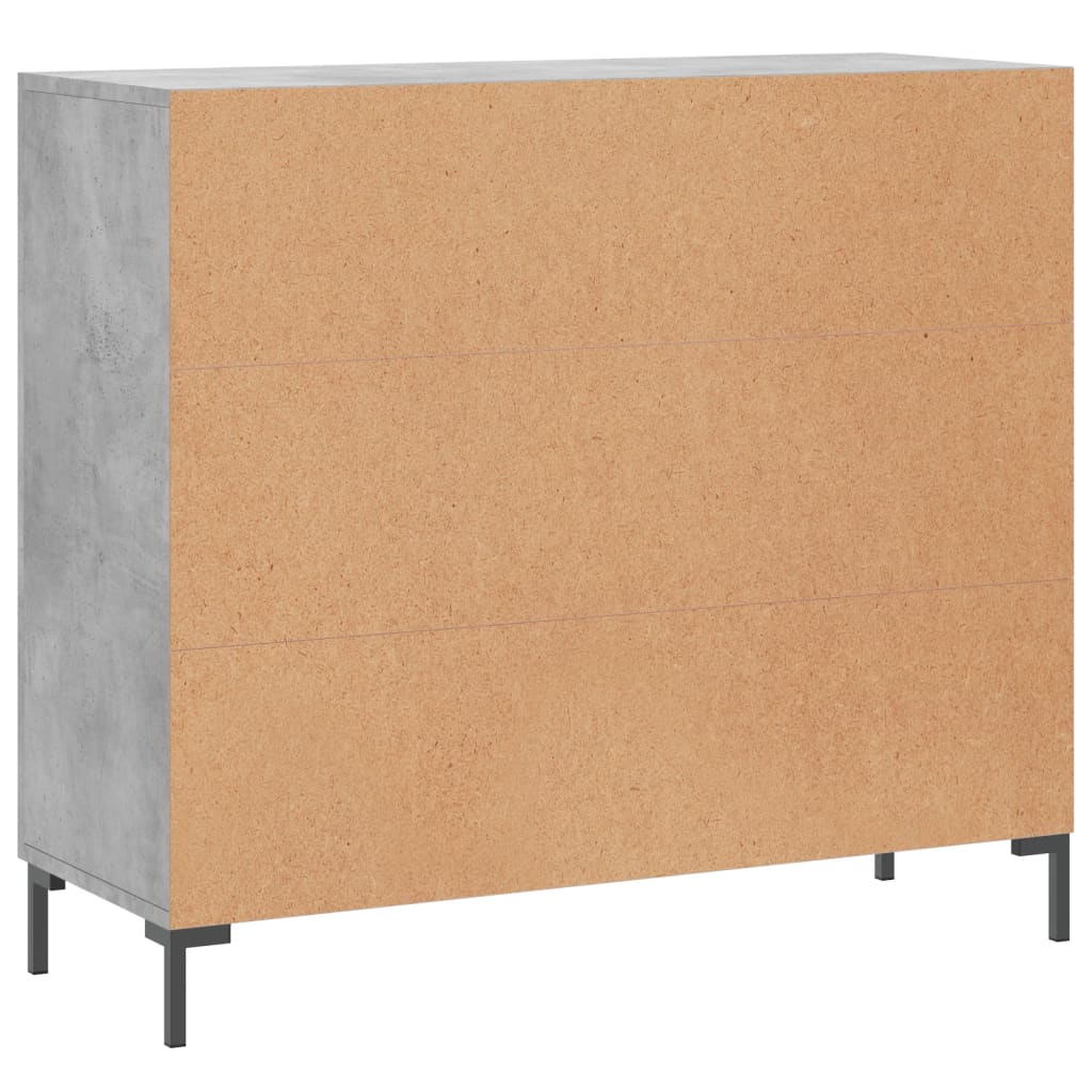 Sideboard Betongrau 90x34x80 cm Holzwerkstoff