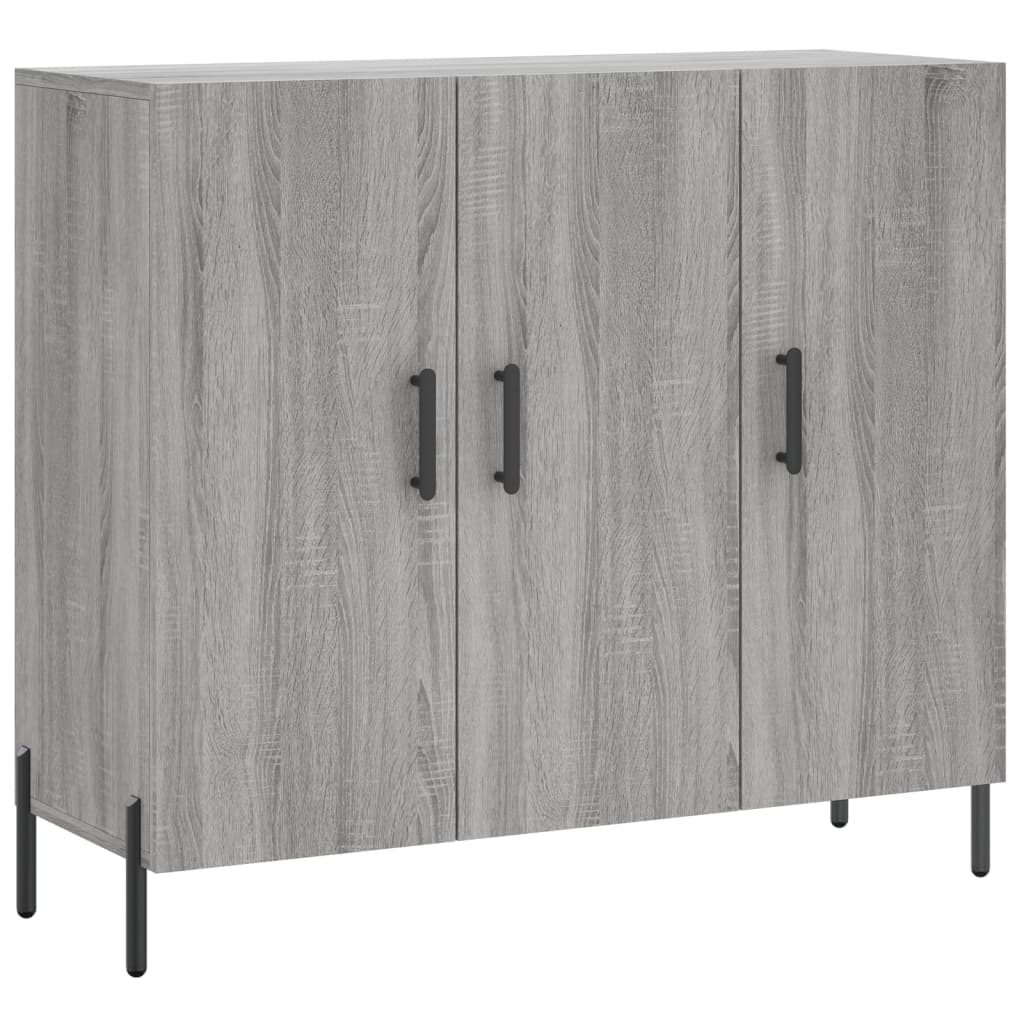 Sideboard Grau Sonoma 90x34x80 cm Holzwerkstoff