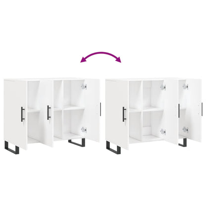 Sideboard Weiß 90x34x80 cm Holzwerkstoff